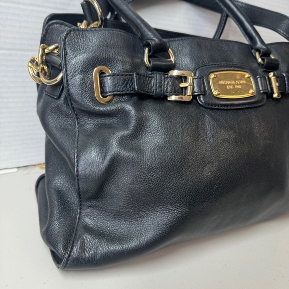 Michael Kors Black Hamilton Crossbody Hobo Bag - Picture 8 of 16